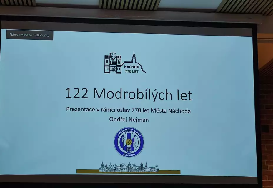 122 modrobílých let náchodského fotbalu