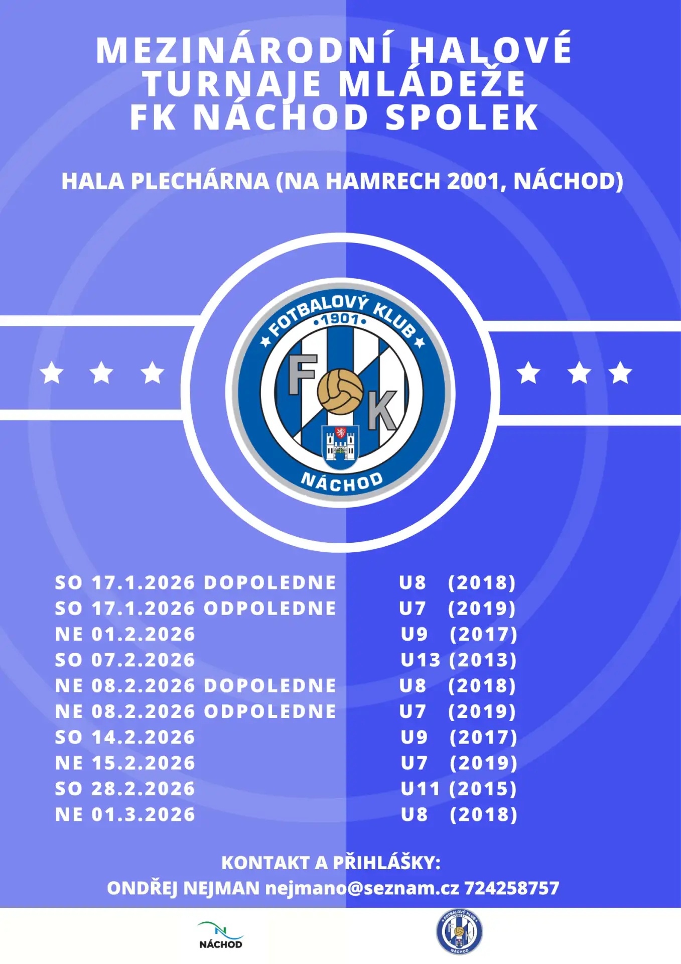 Fotbalové mládežnické turnaje FK Náchod