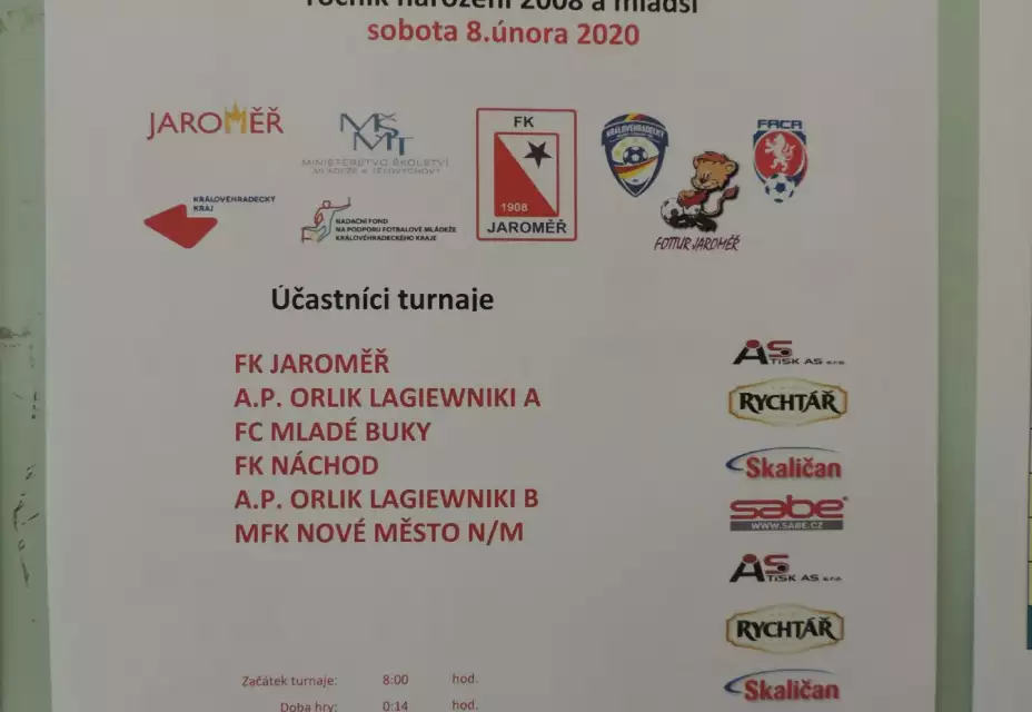 U12- halový turnaj FOTTUR Jaroměř  8.2.2020