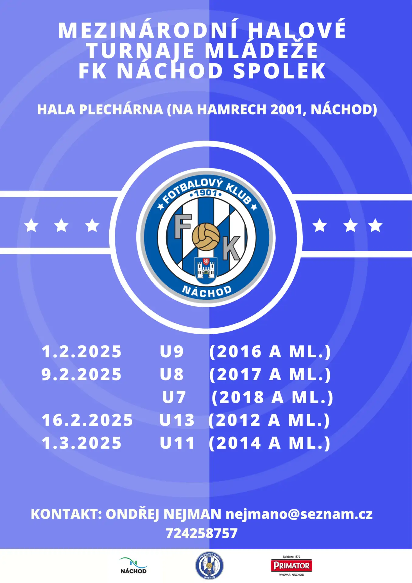Fotbalové turnaje mládeže FK Náchod