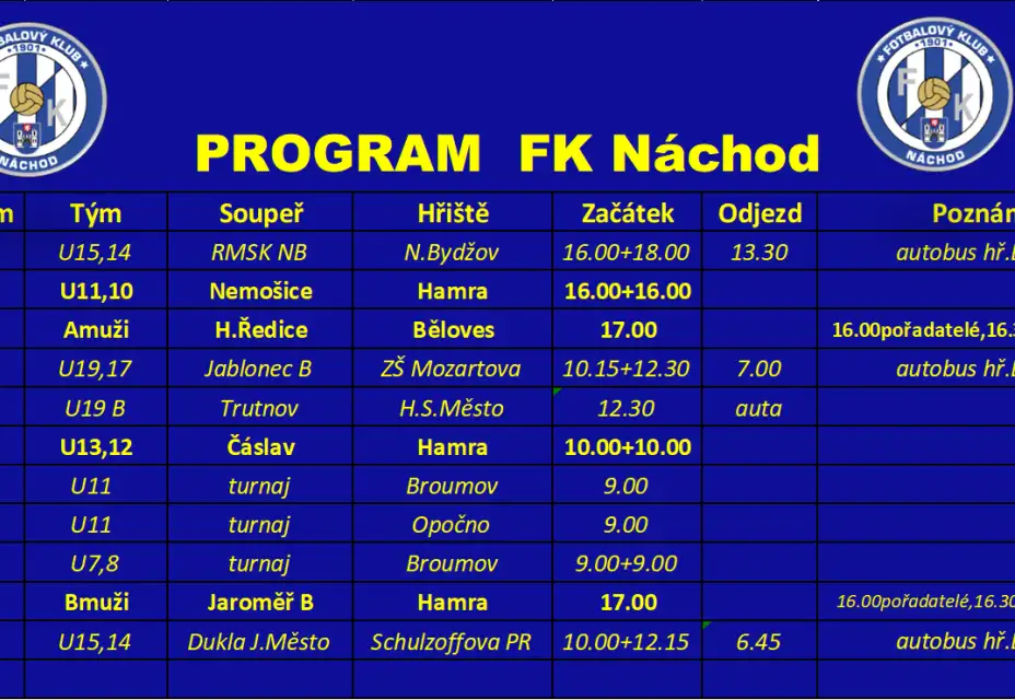 PROGRAM FK NÁCHOD